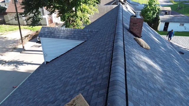 Completed ridge from above