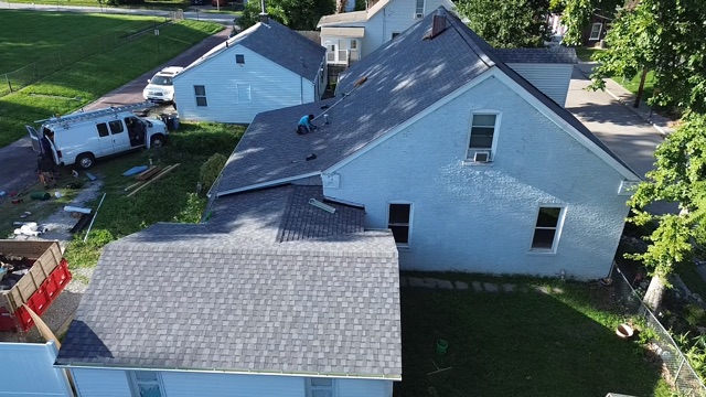 Completed roof from the drone