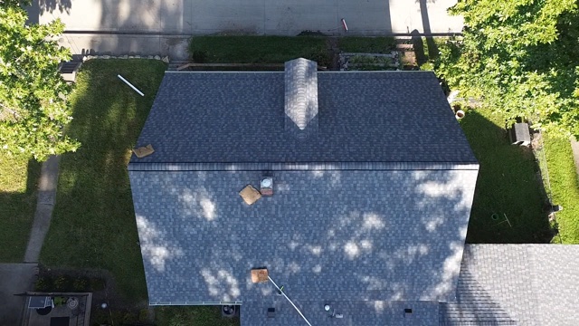 Overhead view of the whole job site